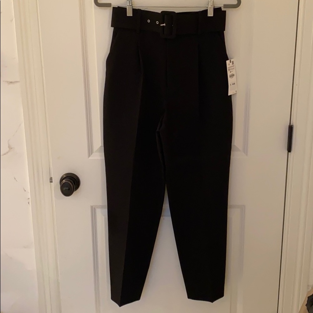 Zara black high waist pants